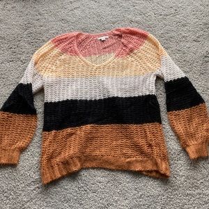 Knit American Eagle Fall Sweater Stripes